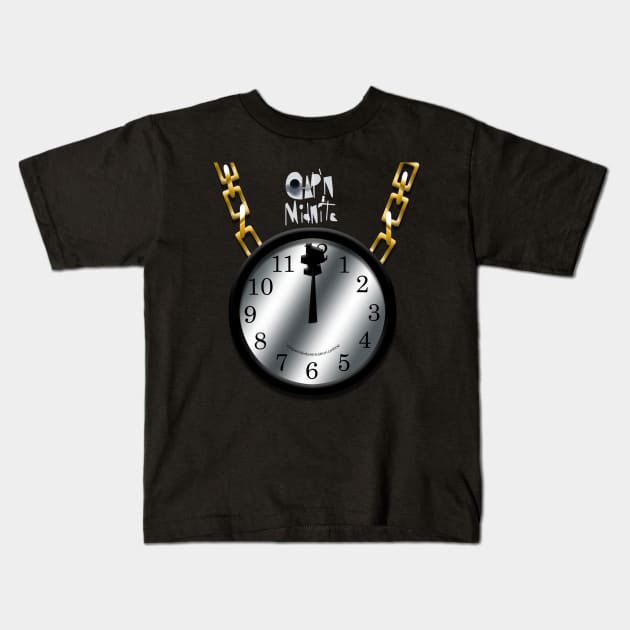 Cap'n Midnite Clock With Chain Kids T-Shirt by tyrone_22